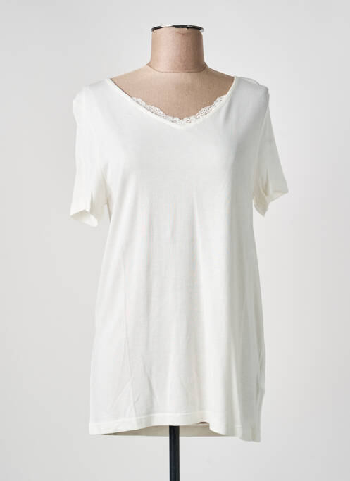 Tricou croială dreaptă mâneci scurte alb STREET ONE femme