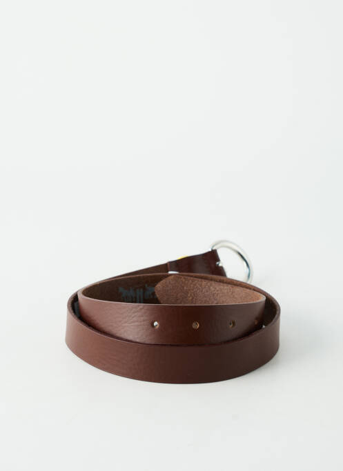 Curea efect material satinat maro LEVIS homme