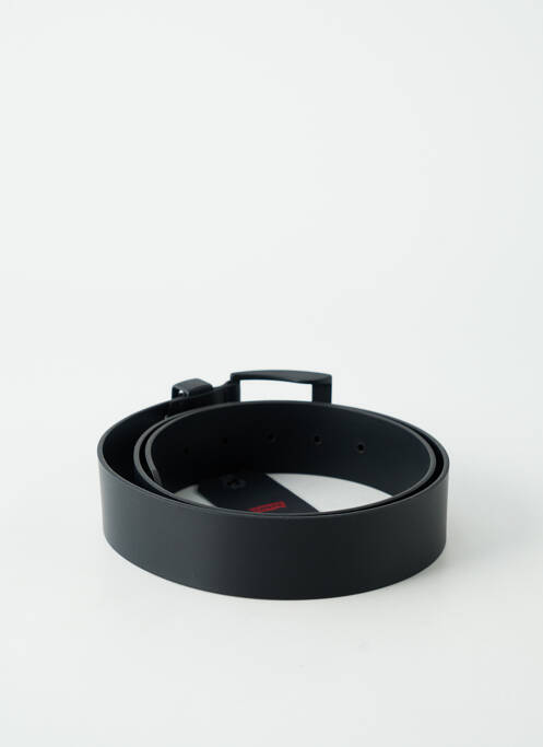Curea efect material satinat negru LEVIS homme