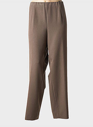 Pantalon slim talie elastică mărime normală maro deschis KJBRAND femeie