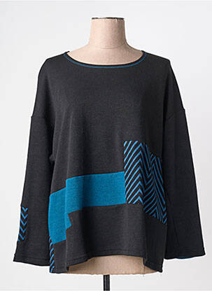 Pulover elasticitate mâneci lungi negru FRANCK ANNA femme