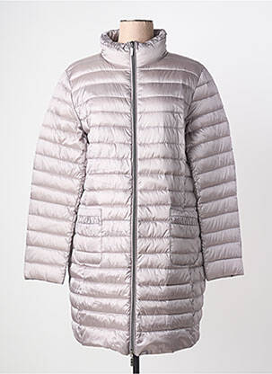 Geacă matlasată buzunare fără glugă gri WHITE LABEL femme