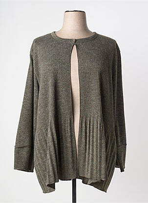 Vestă cu mâneci lungi elasticitate verde FRANCK ANNA femme