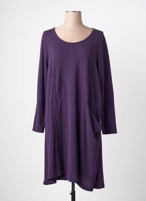 Rochie pulover elasticitate mâneci lungi violet G!OZE femme