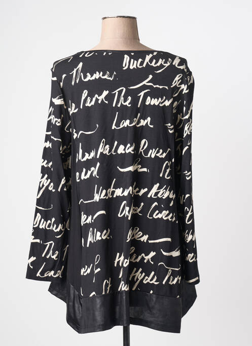 Tunică mâneci lungi imprimeu fantezie negru SEE YOU femme