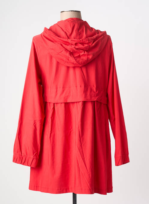 Trench țesătură poplin cu glugă roșu SOPHIA CURVY femme