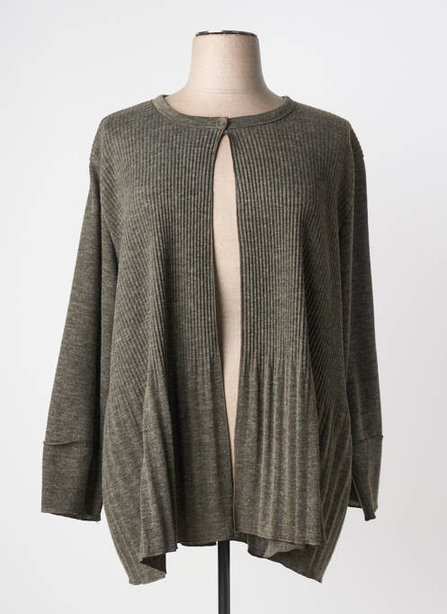 Vestă cu mâneci lungi elasticitate verde FRANCK ANNA femme