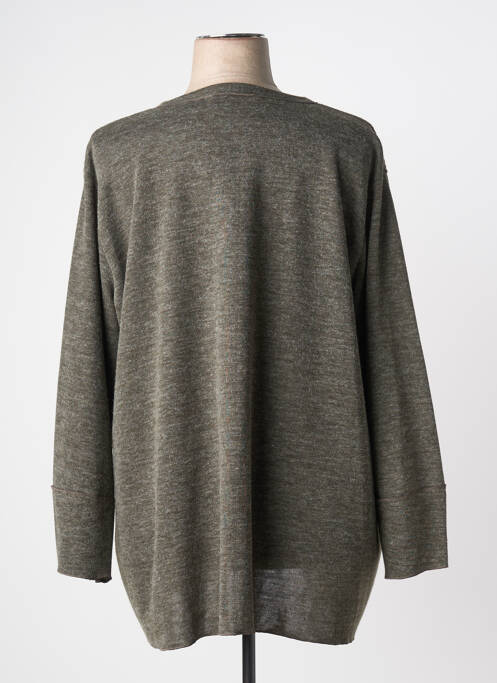 Vestă cu mâneci lungi elasticitate verde FRANCK ANNA femme