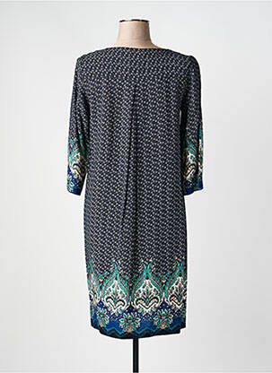 Rochie midi mâneci 3/4 mâneci 3/4 albastru GEVANA femeie