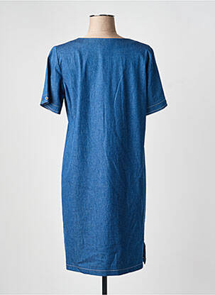 Rochie midi mâneci scurte mâneci scurte albastru GEVANA femeie