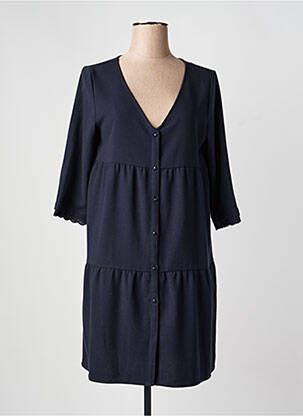 Rochie midi mâneci 3/4 mâneci 3/4 albastru Y'COO femeie