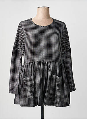 Tricou croială dreaptă mâneci lungi gri KOKOMARINA femme