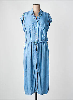 Rochie midi mâneci lungi mâneci lungi albastru YEST femme