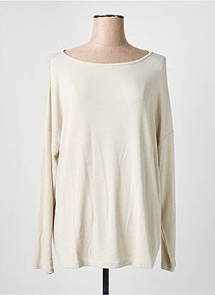 Pulover elasticitate mâneci lungi bej YEST femme