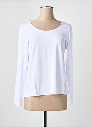 Tricou elasticitate mâneci lungi alb GEVANA femme