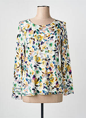 Pulover elasticitate mâneci lungi alb GEVANA femme