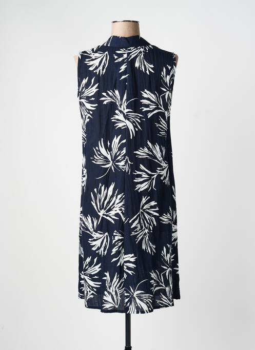 Rochie midi imprimeu fantezie mâneci scurte albastru GEVANA femme