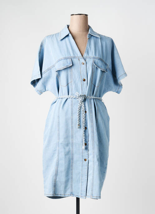 Rochie midi mâneci scurte mâneci scurte albastru ESQUALO femme