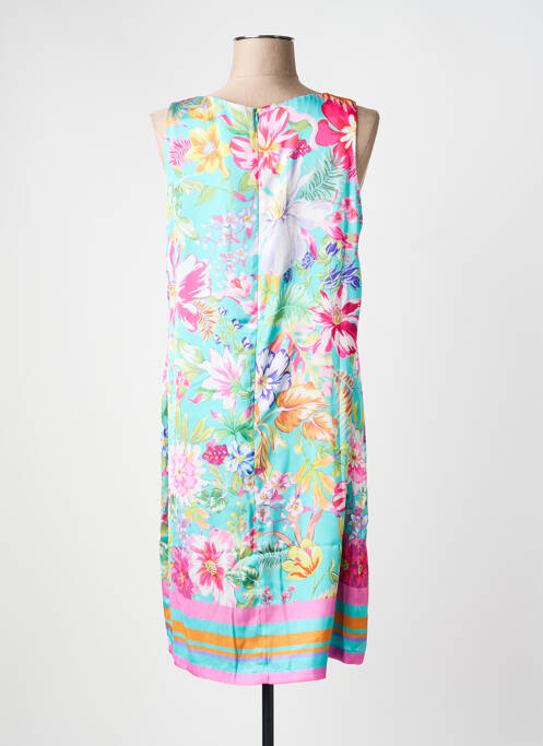 Rochie midi imprimeu fantezie fără mâneci verde ESQUALO femme