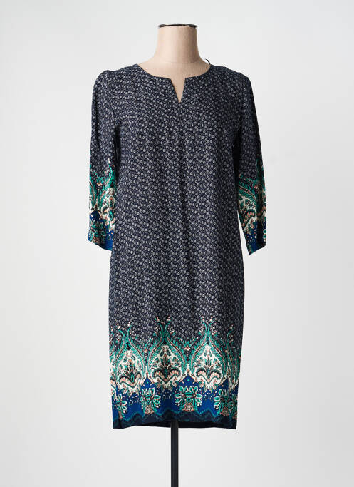 Rochie midi mâneci 3/4 mâneci 3/4 albastru GEVANA femme