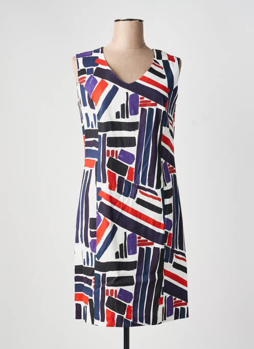 Rochie midi imprimeu fantezie fără mâneci albastru GEVANA femme