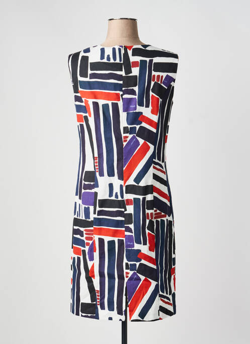 Rochie midi imprimeu fantezie fără mâneci albastru GEVANA femme