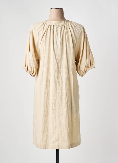 Rochie midi mâneci scurte mâneci scurte bej YEST femme