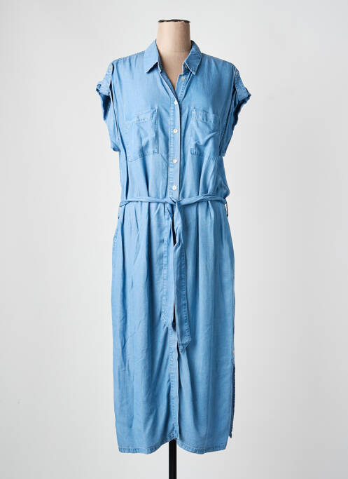 Rochie midi mâneci lungi mâneci lungi albastru YEST femme