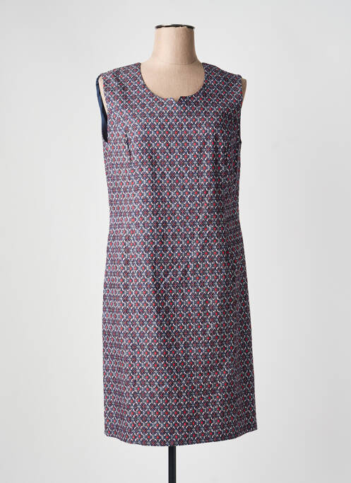 Rochie midi imprimeu fantezie fără mâneci albastru GEVANA femme