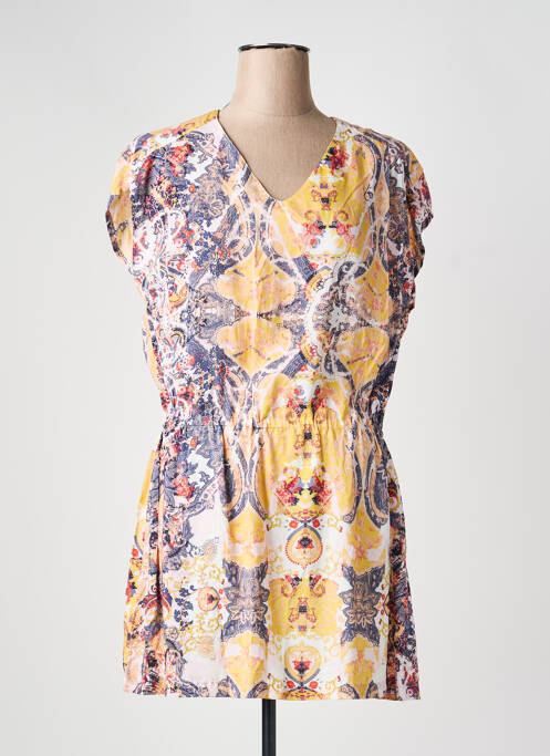 Tunică mâneci scurte croială cambrată galben QUATTRO femme