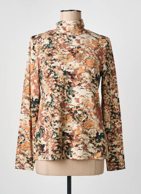 Tricou imprimeu fantezie mâneci lungi maro YEST femme