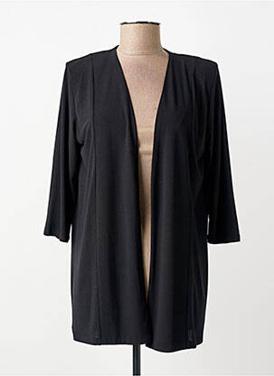 Vestă cu mâneci lungi guler șal negru GEVANA femme