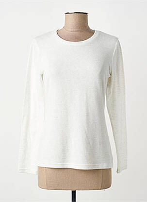 Top elasticitate mâneci lungi alb GEVANA femme