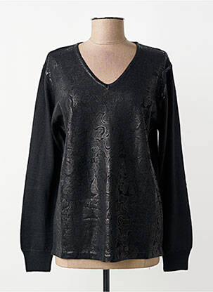 Top elasticitate mâneci lungi negru GEVANA femme