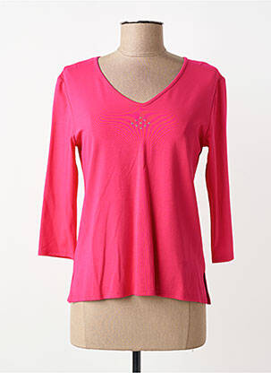 Top elasticitate mâneci lungi roz GEVANA femme