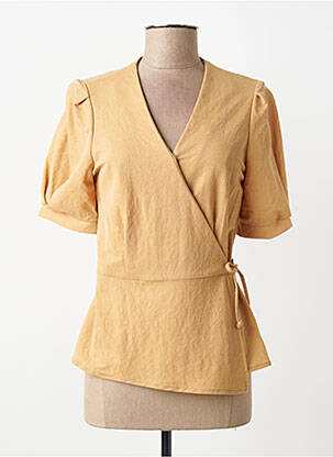 Top mâneci scurte mâneci scurte galben DIVILUNE femme