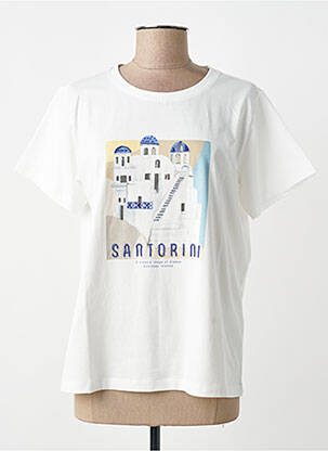 Tricou imprimeu fantezie mâneci scurte alb ESQUALO femme