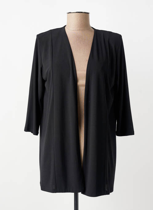 Vestă cu mâneci lungi guler șal negru GEVANA femme