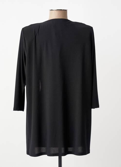 Vestă cu mâneci lungi guler șal negru GEVANA femme