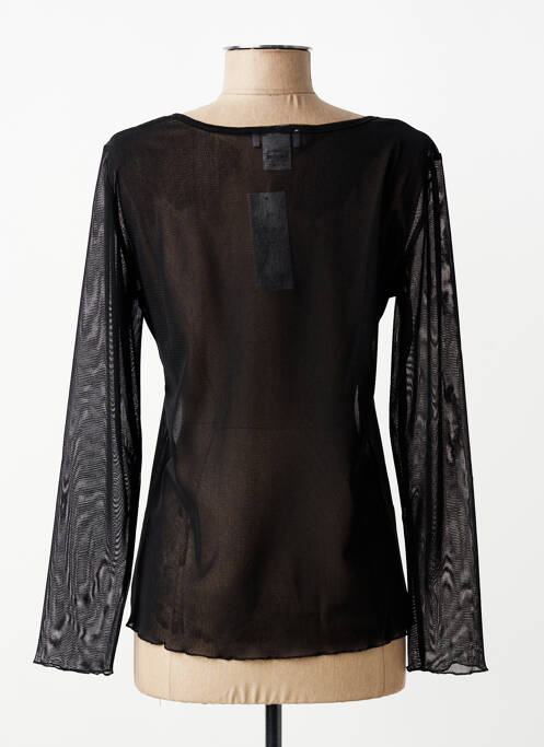 Top elasticitate mâneci lungi negru GEVANA femme