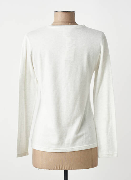 Top elasticitate mâneci lungi alb GEVANA femme