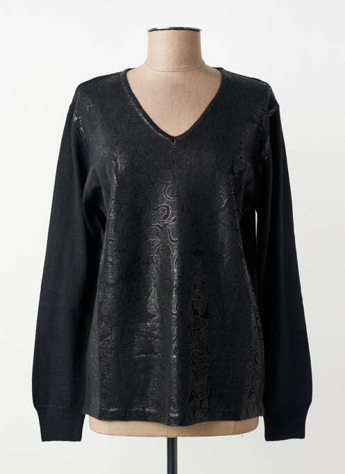 Top elasticitate mâneci lungi negru GEVANA femme