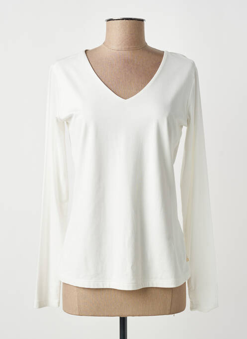 Top elasticitate mâneci lungi alb YEST femme