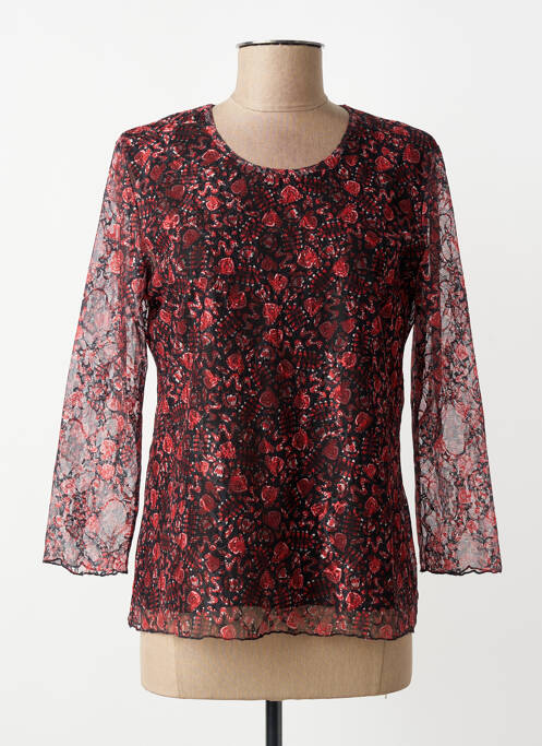 Top elasticitate mâneci lungi roșu GEVANA femme