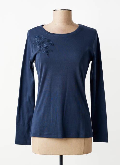 Top elasticitate mâneci lungi albastru GEVANA femme