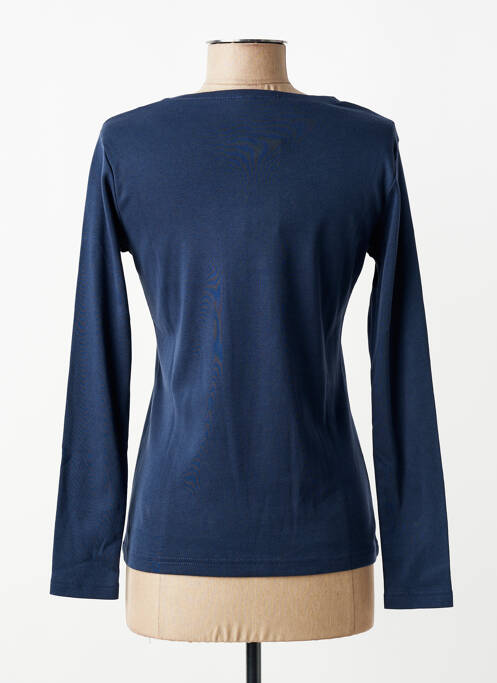 Top elasticitate mâneci lungi albastru GEVANA femme