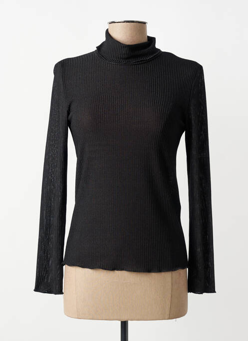 Top elasticitate mâneci lungi negru LUMINA femme