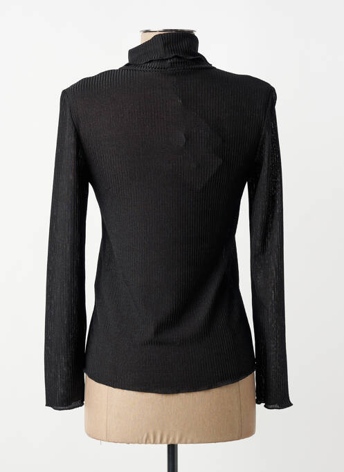 Top elasticitate mâneci lungi negru LUMINA femme