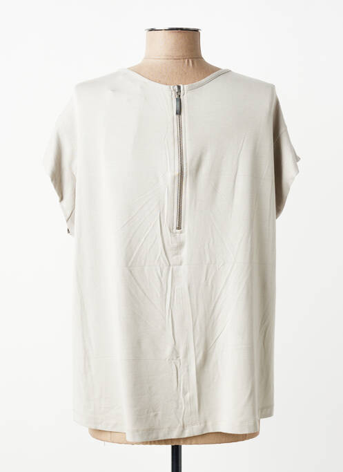 Tricou croială dreaptă mâneci scurte bej QUATTRO femme