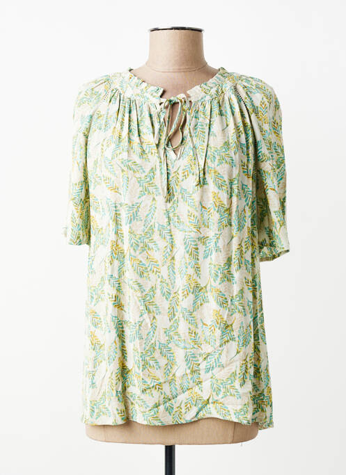 Top imprimeu fantezie mâneci scurte verde YEST femme